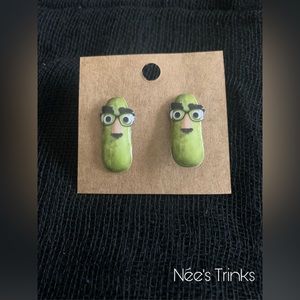 Silly Pickle stud earrings